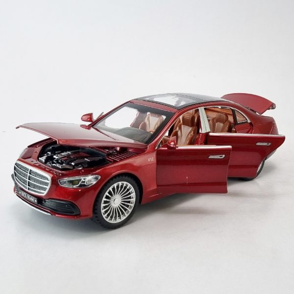 benzHCLmodel-513A (2) بنز سواری قرمز 1/24 دودزا