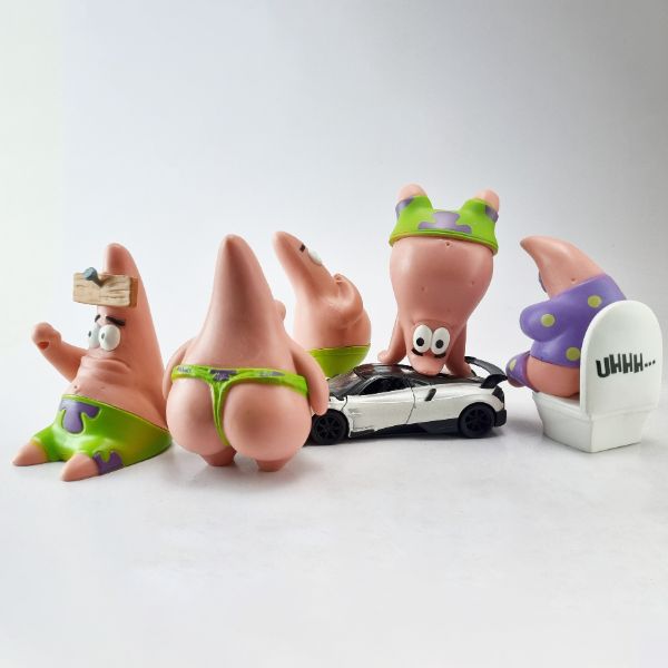 funny-patrick-toy (2) ست 5 تایی پاتریک اندازه حدود10سانتی متر